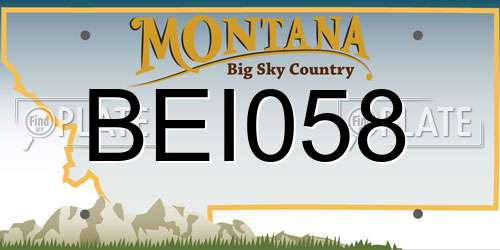 BEI058 Montana License Plate