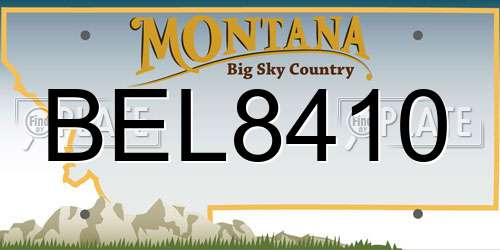 BEL8410 Montana License Plate
