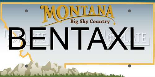 BENTAXL Montana License Plate