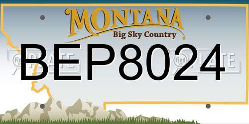 BEP8024 Montana License Plate