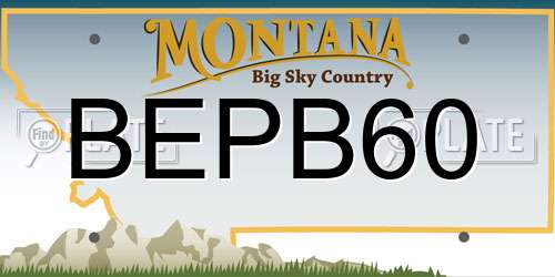 BEPB60 Montana License Plate