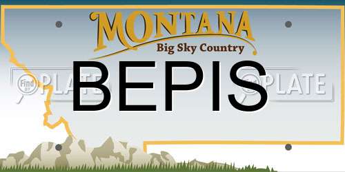 BEPIS Montana License Plate