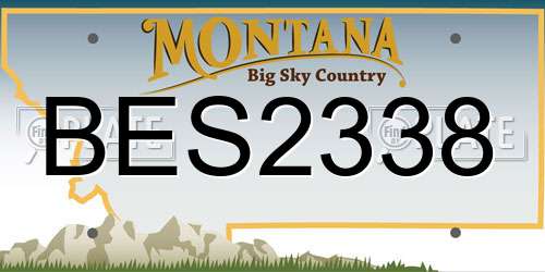 BES2338 Montana License Plate