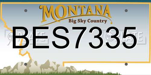BES7335 Montana License Plate