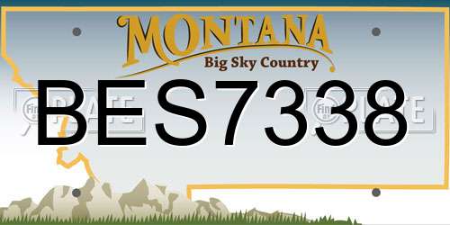 BES7338 Montana License Plate