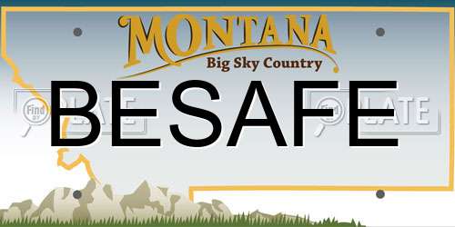BESAFE Montana License Plate