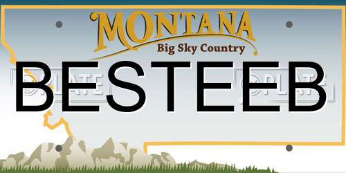 BESTEEB Montana License Plate