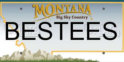 BESTEES Montana License Plate