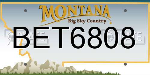 BET6808 Montana License Plate