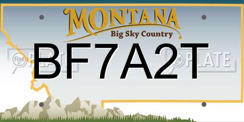 BF7A2T Montana License Plate