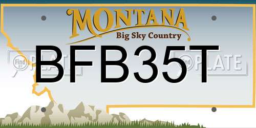 BFB35T Montana License Plate