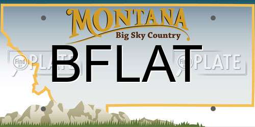 BFLAT Montana License Plate