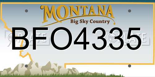 BFO4335 Montana License Plate
