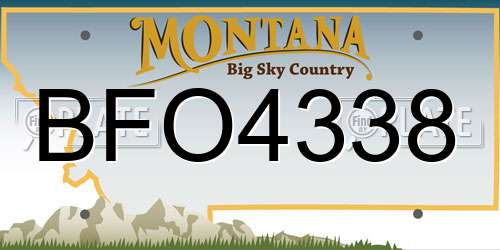 BFO4338 Montana License Plate