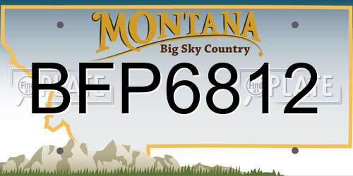 BFP6812 Montana License Plate