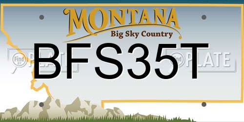 BFS35T Montana License Plate