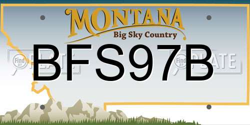 BFS97B Montana License Plate