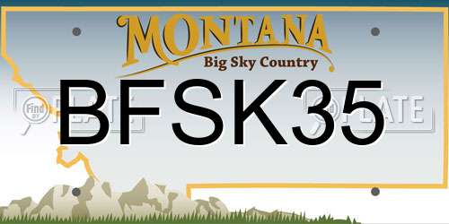 BFSK35 Montana License Plate