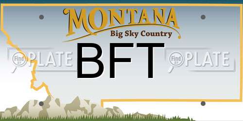 BFT Montana License Plate