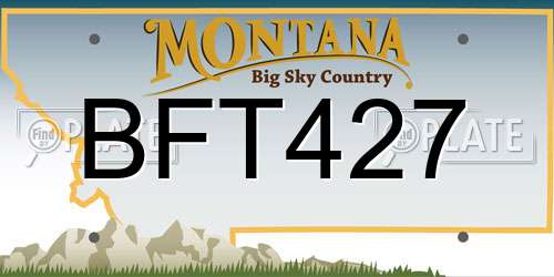 BFT427 Montana License Plate