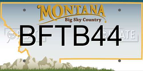 BFTB44 Montana License Plate