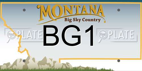 BG1 Montana License Plate