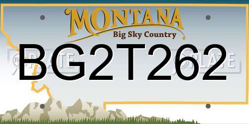 BG2T262 Montana License Plate