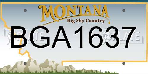 BGA1637 Montana License Plate