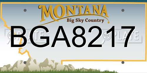 BGA8217 Montana License Plate