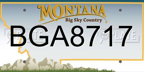 BGA8717 Montana License Plate
