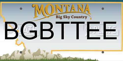 BGBTTEE Montana License Plate