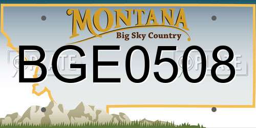 BGE0508 Montana License Plate
