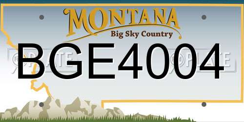 BGE4004 Montana License Plate