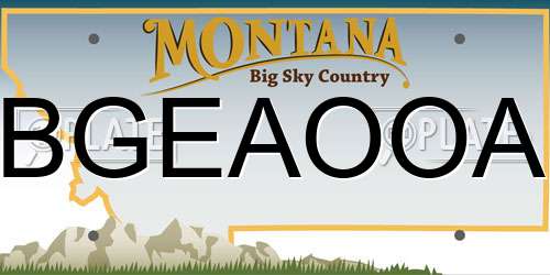 BGEAOOA Montana License Plate