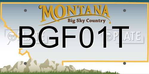 BGF01T Montana License Plate