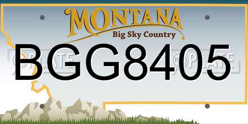 BGG8405 Montana License Plate