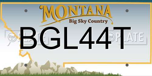 BGL44T Montana License Plate