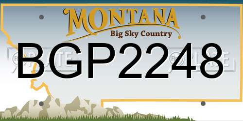 BGP2248 Montana License Plate