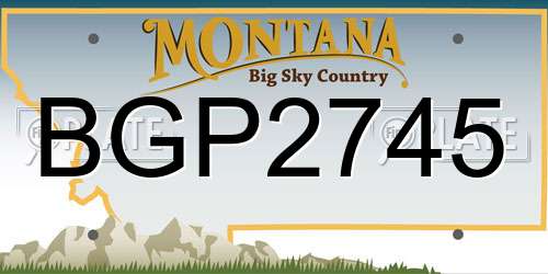 BGP2745 Montana License Plate