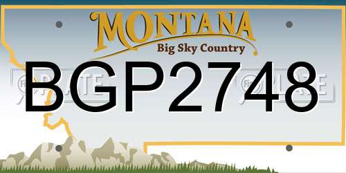 BGP2748 Montana License Plate