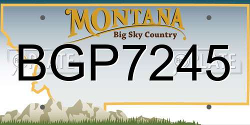 BGP7245 Montana License Plate