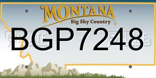 BGP7248 Montana License Plate