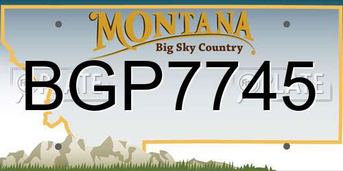BGP7745 Montana License Plate