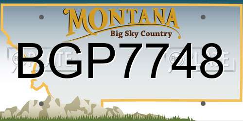 BGP7748 Montana License Plate