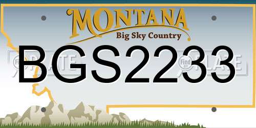 BGS2233 Montana License Plate