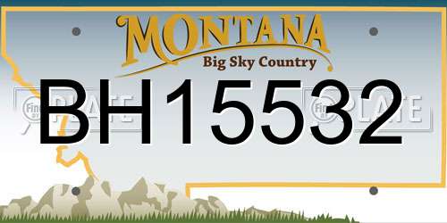BH15532 Montana License Plate