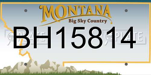 BH15814 Montana License Plate