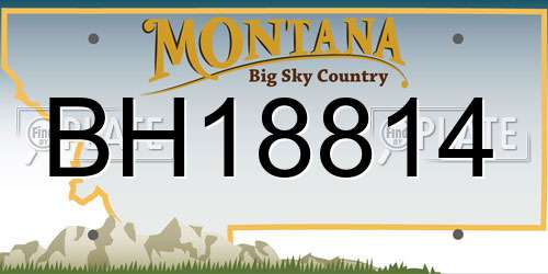BH18814 Montana License Plate