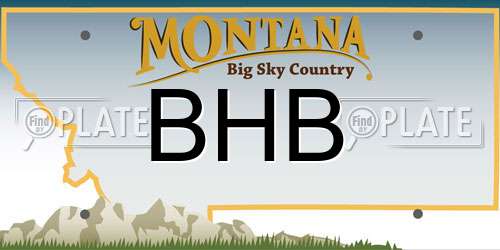 BHB Montana License Plate