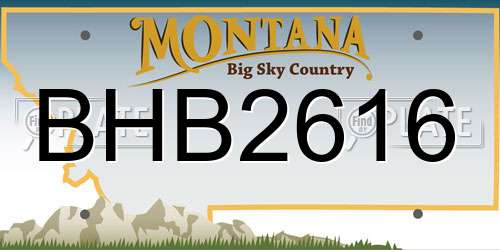 BHB2616 Montana License Plate